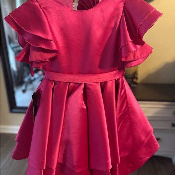 Elegant Pink Ruffled Dress